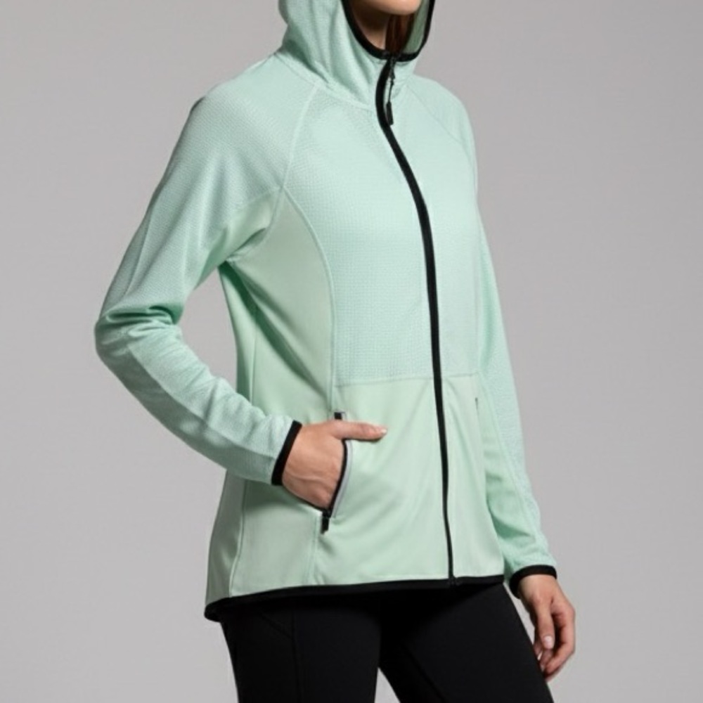 Women's Mint Green Hooded Jacket
